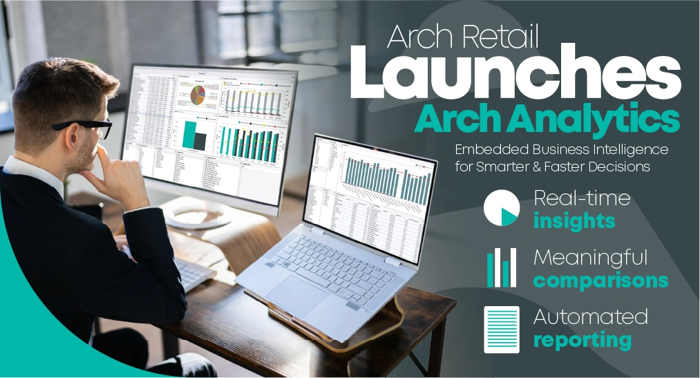 Arch Retail analytics dashboard design header banner for retail reporting